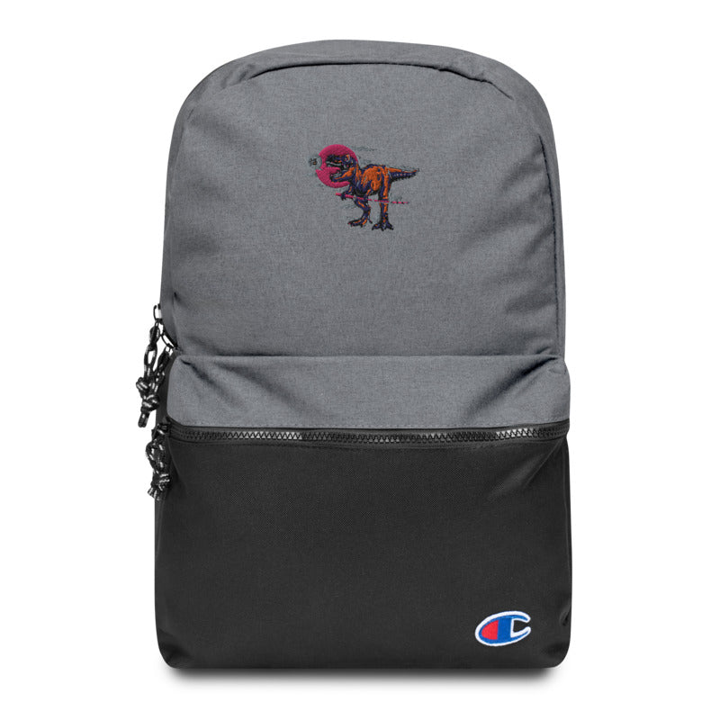 Embroidered T-Rex Backpack